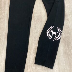 NWOT PINK Victoria’s Secret yoga pants. Black and white. Medium.